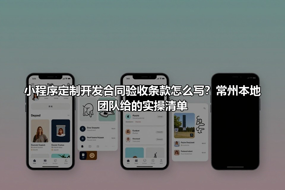 小程序定制开发合同验收条款怎么写？常州本地团队给的实操清单