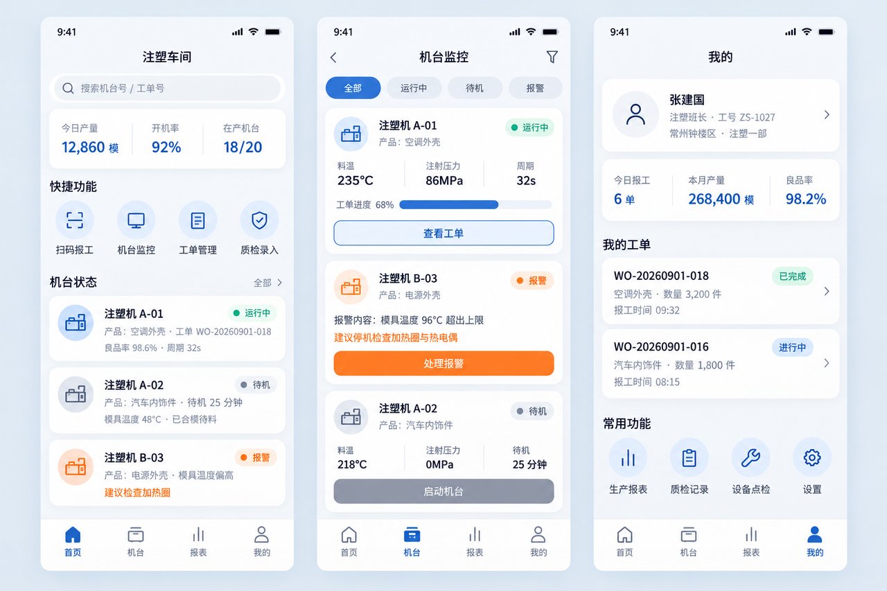 注塑车间小程序开发案例:从纸质派工单到实时报工