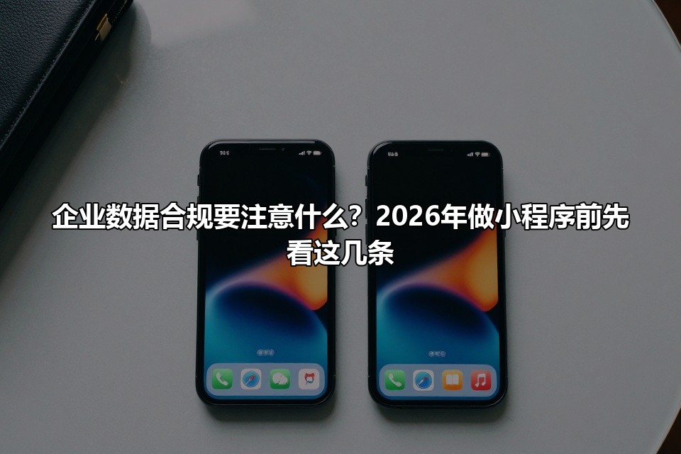 企业数据合规要注意什么？2026年做小程序前先看这几条