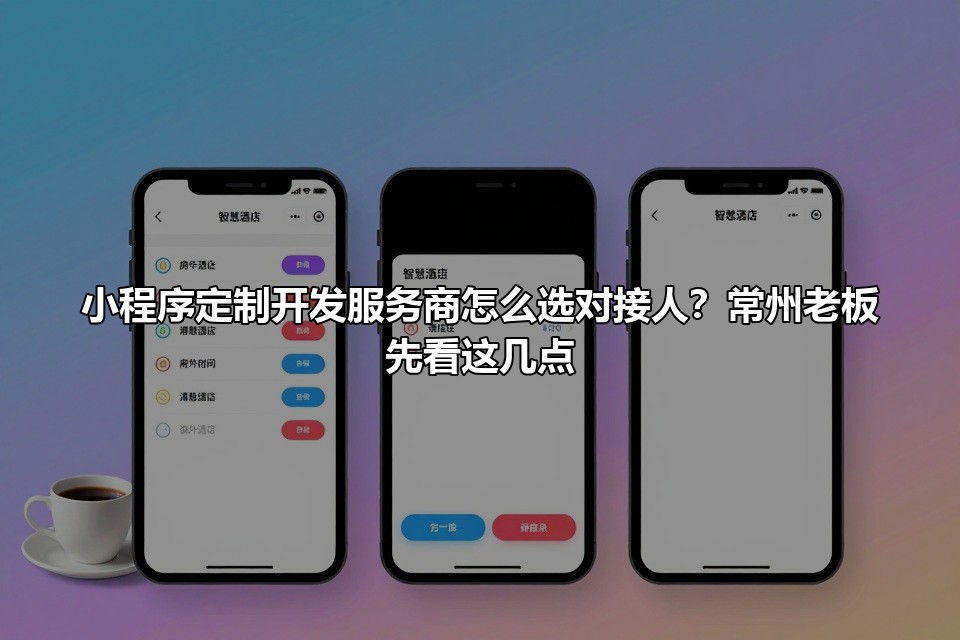 小程序定制开发服务商怎么选对接人？常州老板先看这几点