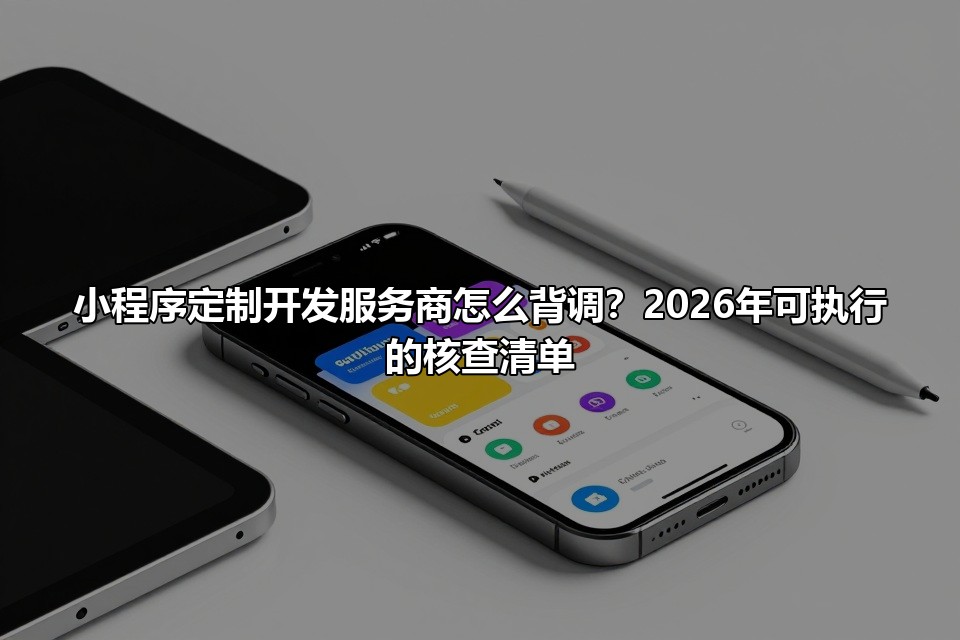 小程序定制开发服务商怎么背调？2026年可执行的核查清单