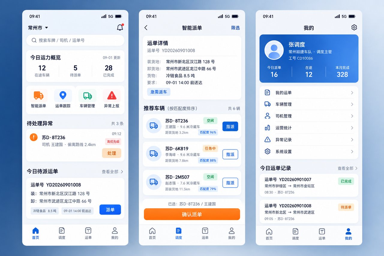 物流车队调度小程序开发案例:从电话派单到司机端接单