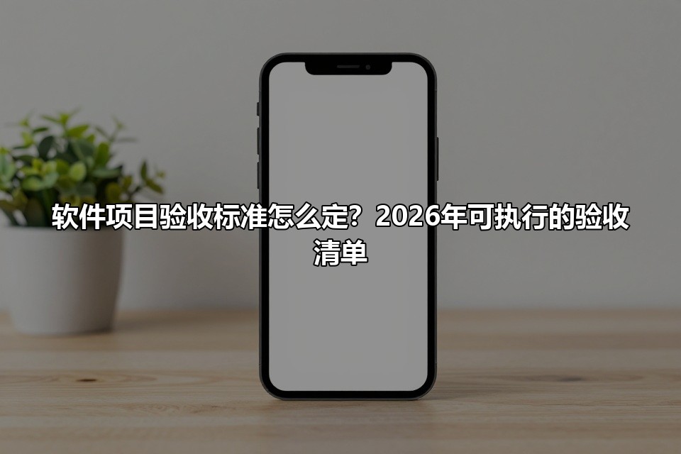 软件项目验收标准怎么定？2026年可执行的验收清单