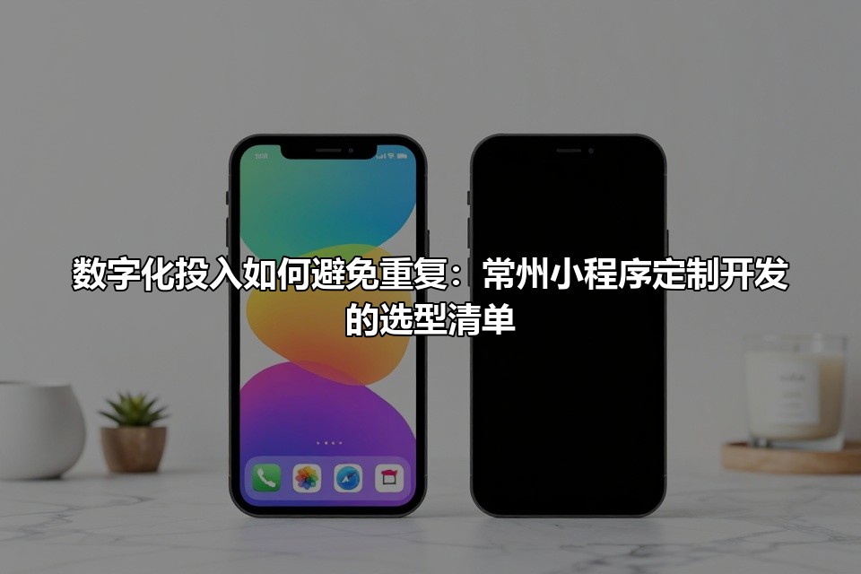 数字化投入如何避免重复：常州小程序定制开发的选型清单