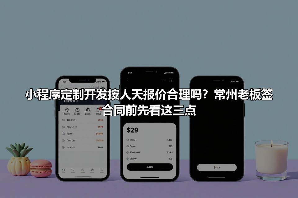 小程序定制开发按人天报价合理吗？常州老板签合同前先看这三点
