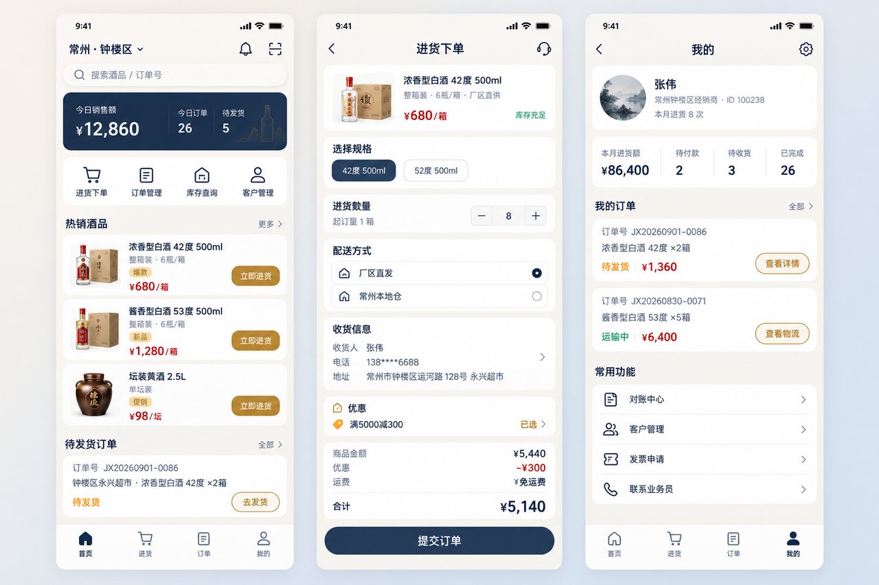 酒厂经销小程序开发案例：从微信群报单到订单在线流转