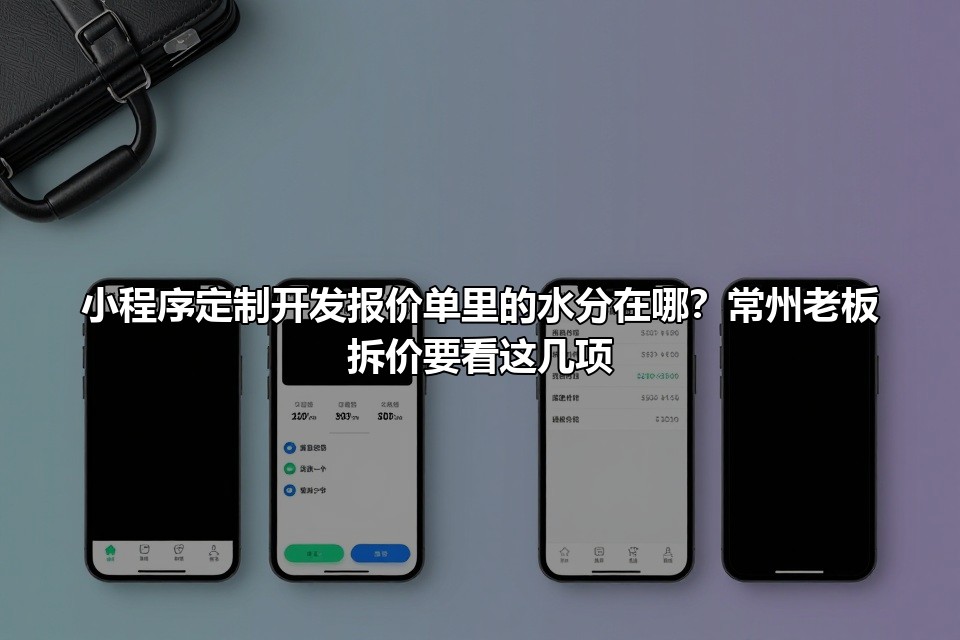 小程序定制开发报价单里的水分在哪？常州老板拆价要看这几项