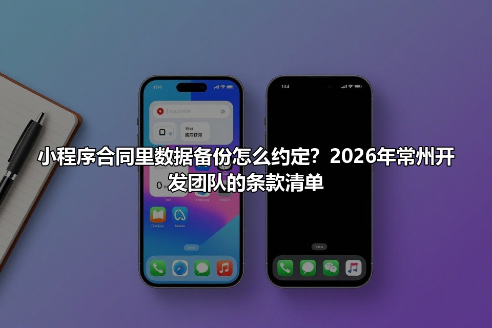 小程序合同里数据备份怎么约定？2026年常州开发团队的条款清单