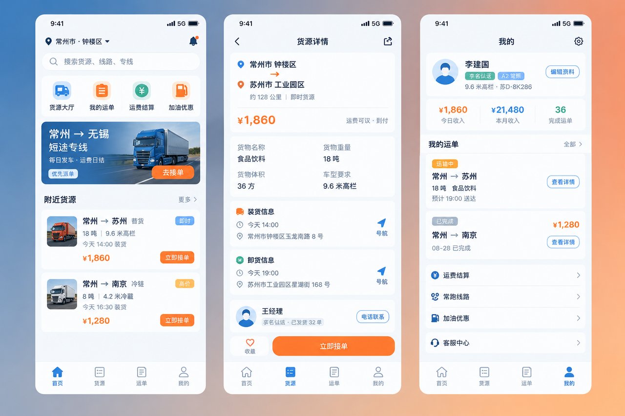 物流专线车队卡车司机端小程序开发案例：从微信群刷屏接单到运单状态可查